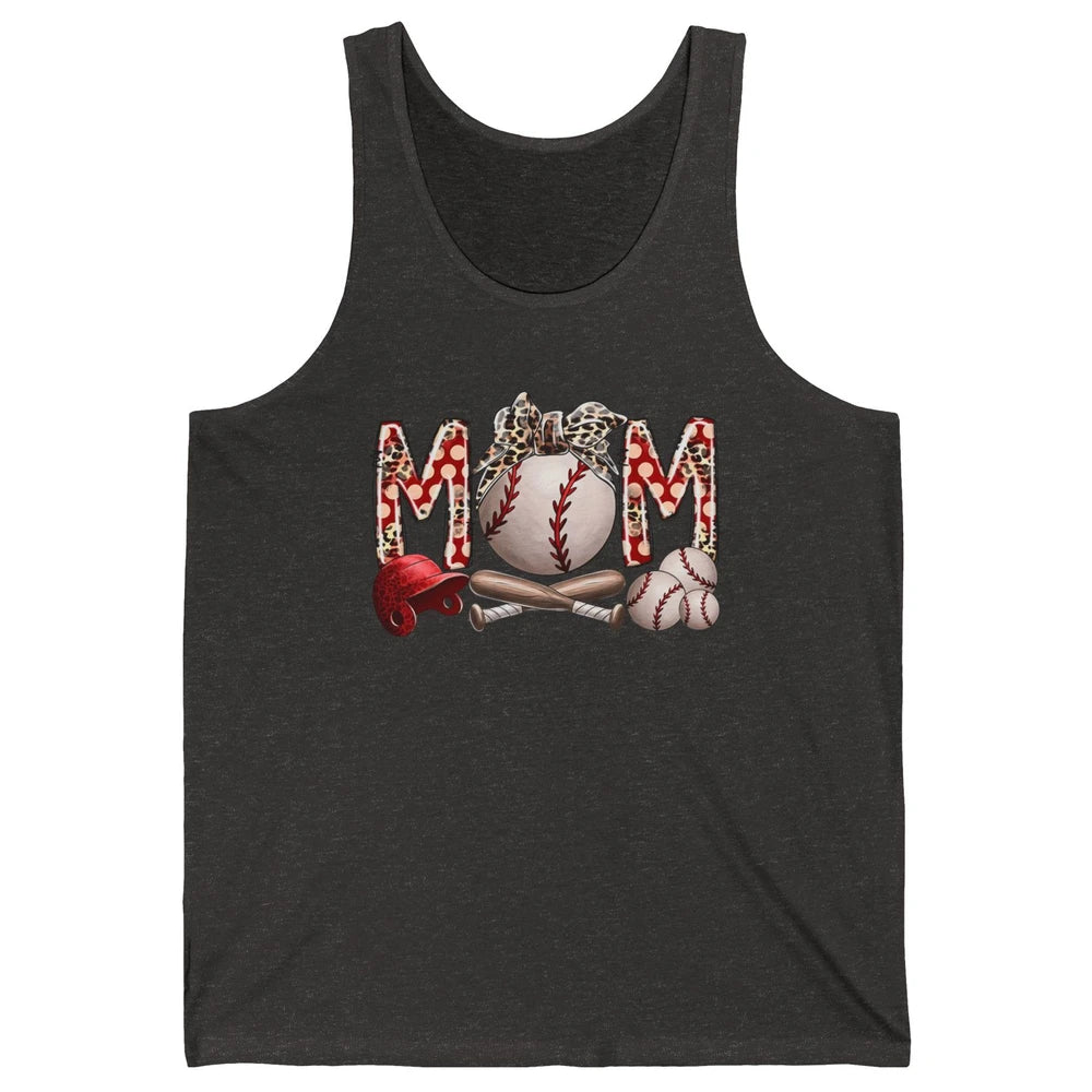 Baseball Mom Leopard Bandana Mom Love Baseball Mother's Day Unisex Jersey Tank