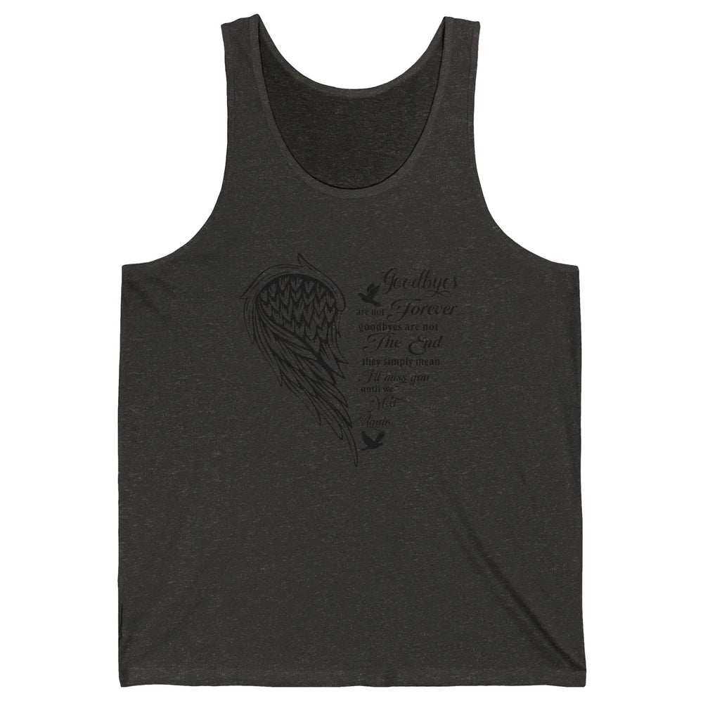 Angel Wing Cardinals Goodbyes Are Not The End Heaven Angel Unisex Jersey Tank