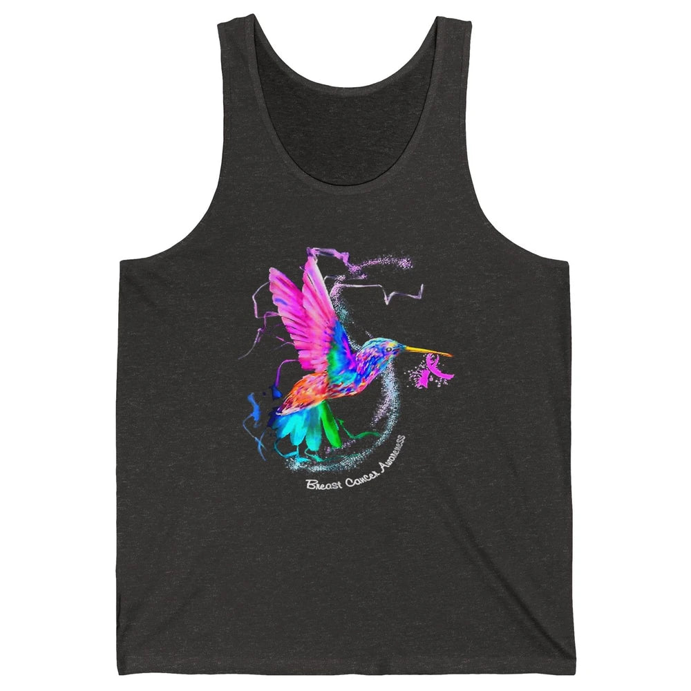 Breast Cancer Awareness Hummingbird Sunflower Pink Ribbon Unisex Jersey Tank