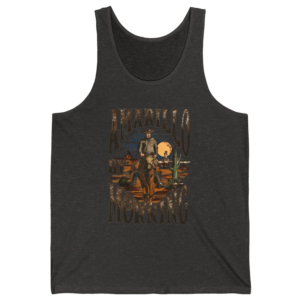 Amarillo By Morning Western Country Music Texas Cowboy Gift Unisex Jersey Tank