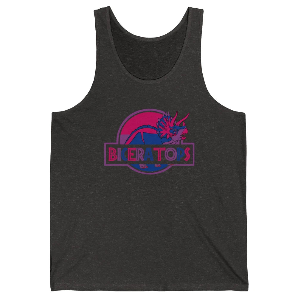 Biceratops Bisexual Ceratops Dinosaur LGBT Pride Month Unisex Jersey Tank