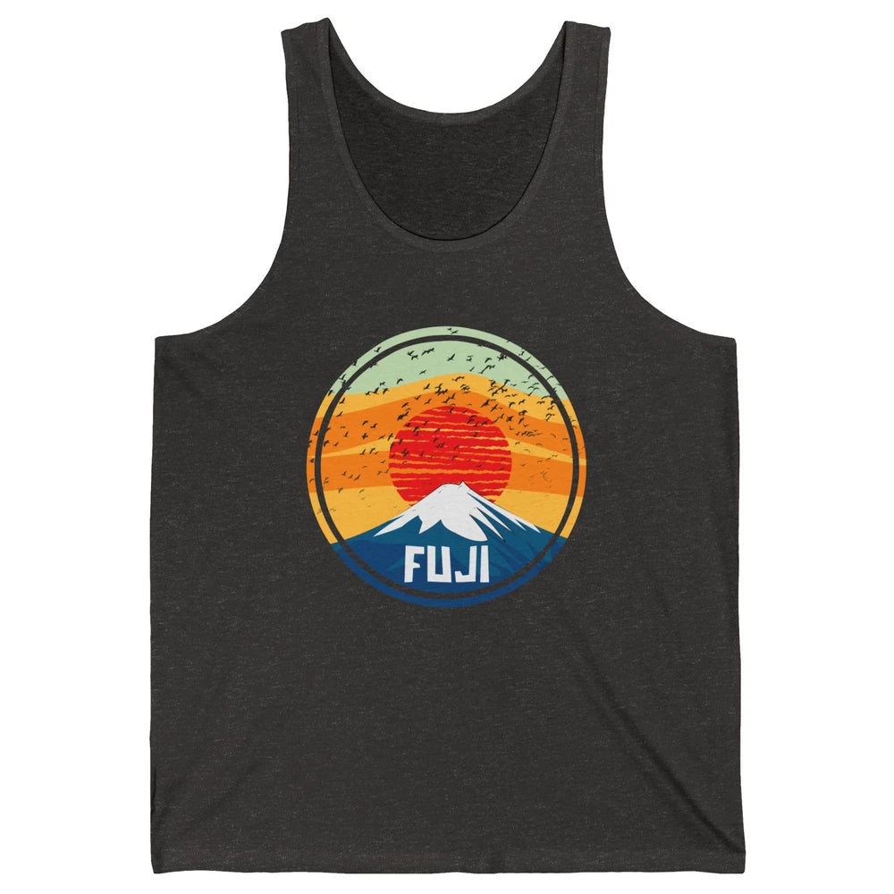 Vintage Sunset Mount Fuji The Highest Mountain In Japan Unisex Jersey Tank