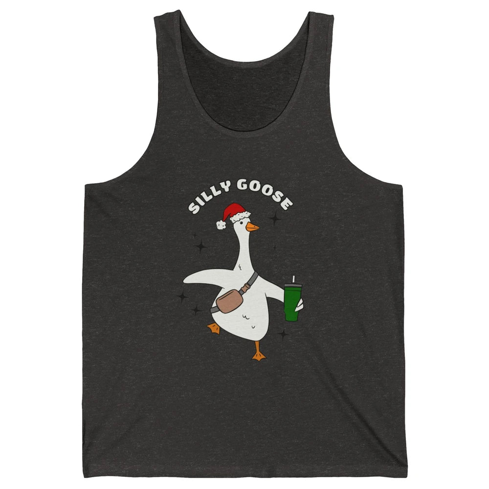 Funny Silly Goose Boojee Christmas Goose Bag And Cup Holiday Unisex Jersey Tank