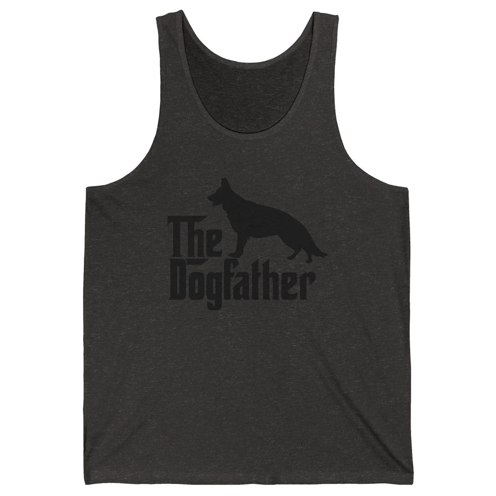 The Dogfather German Shepherd Funny Dog Dad Father Day Unisex Jersey Tank