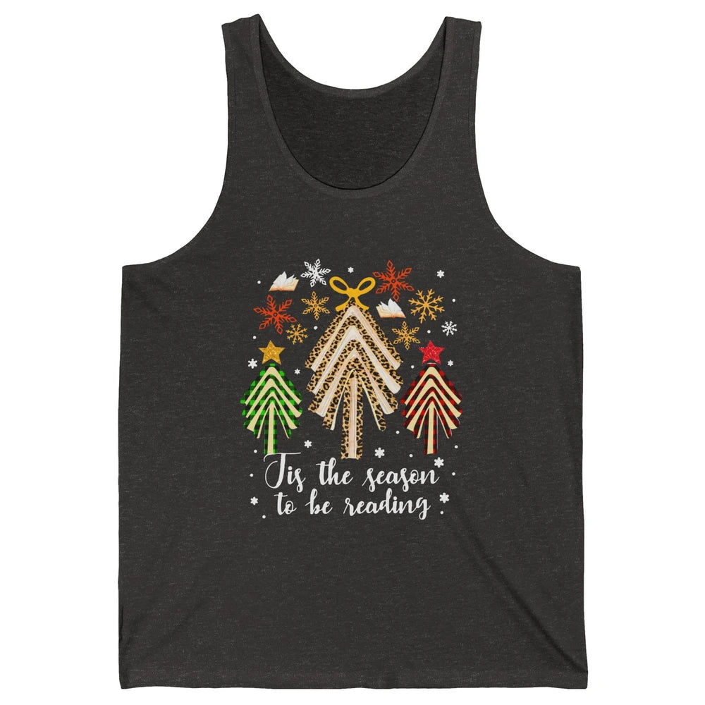 Books Christmas Tree Tis The Season To Be Reading Christmas Unisex Jersey Tank