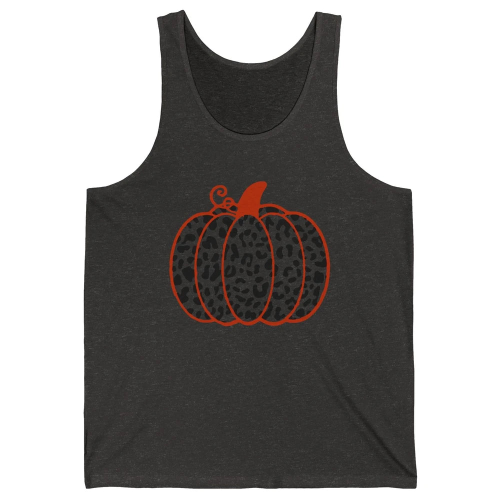 Pumpkin Leopard Fall Autumn Cheetah Pumpkin Thanksgiving Unisex Jersey Tank