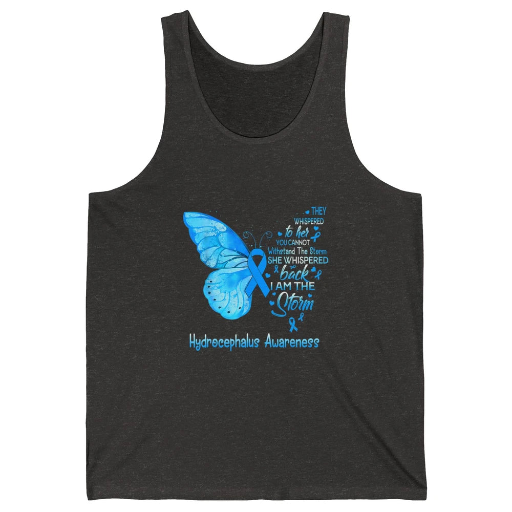 The Storm Butterfly Blue Warrior Hydrocephalus Cancer Month Unisex Jersey Tank