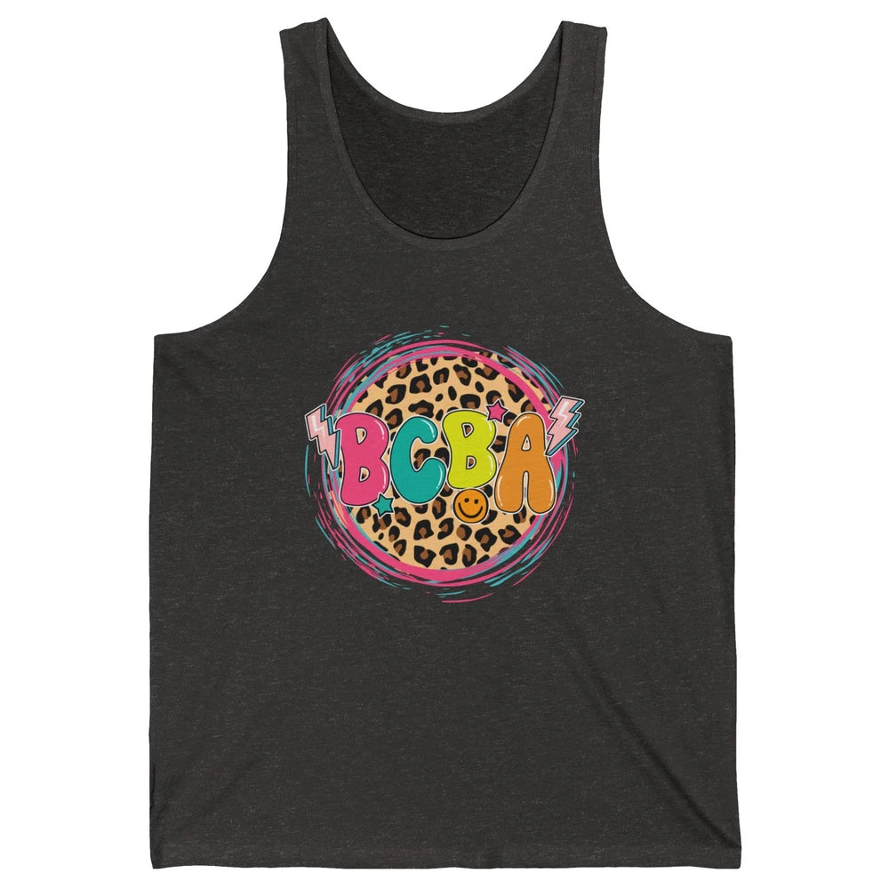 Board Certified Behavior Analyst BCBA Leopard ABA Therapist Unisex Jersey Tank