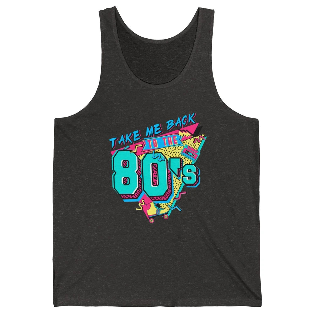 Vintage Take Me Back To The 80s Cassette Retro Rainbow Child Unisex Jersey Tank