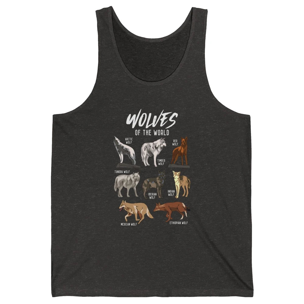 Wolves Of The World Wild Animal Moon Hunter Wolf Hunting Unisex Jersey Tank