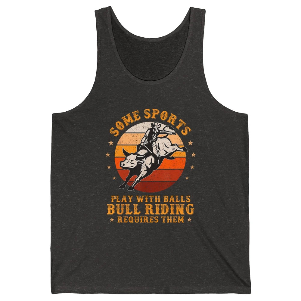 Rodeo Bull Riding Vintage Cowboy Western Country Ranch Bull Rider Howdy Unisex Jersey Tank