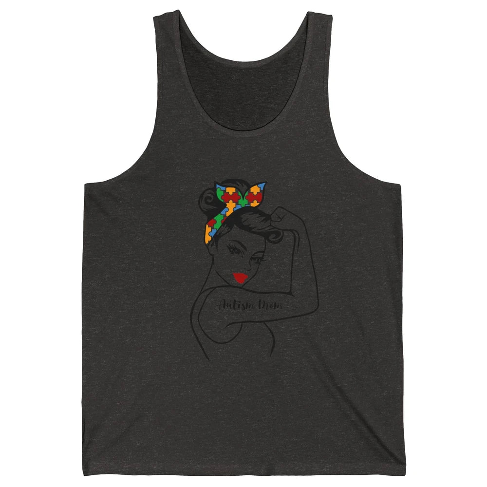 Autism Awareness Autism Mom Strong Puzzle Headband Gift Unisex Jersey Tank