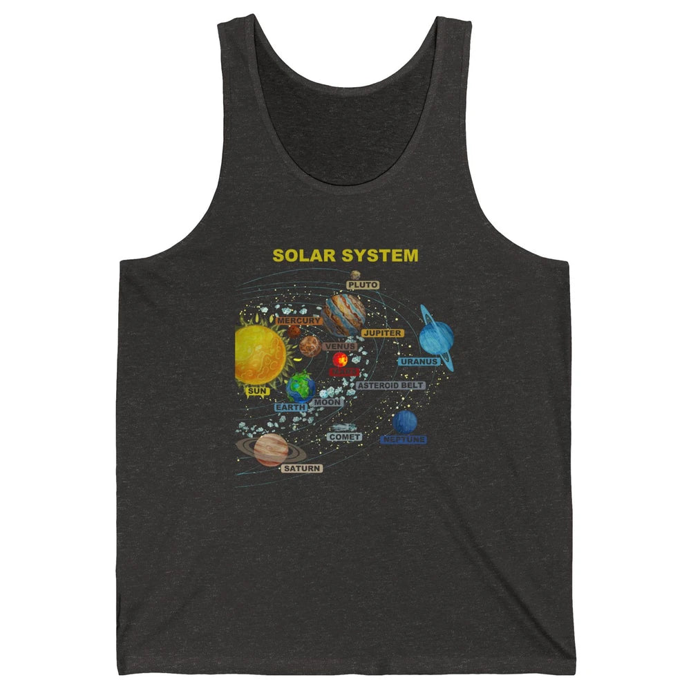 Solar System Graphic Planets Space Education Astronaut Gift Unisex Jersey Tank