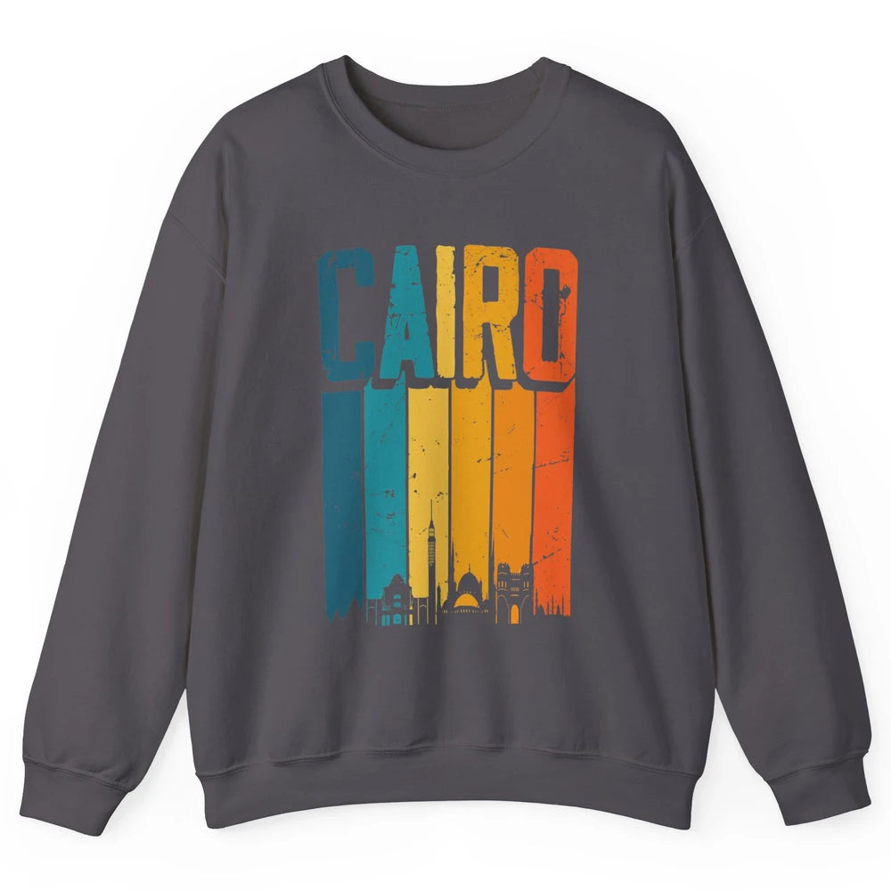 Ancient Pyramids Mystery Cairo Egypt Egyptian Sunset Skyline Unisex Crewneck Sweatshirt