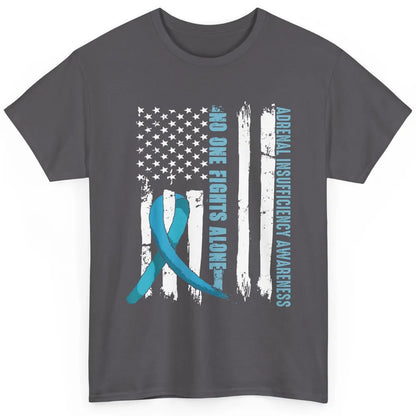 Adrenal Insufficiency Awareness No One Fight Alone US Flag Classic Unisex T-Shirt