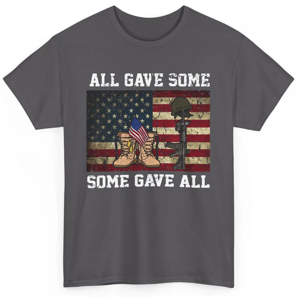 Retro US Veteran All Gave Some Some Gave All Memorial Day Classic Unisex T-Shirt