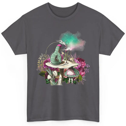 Funny Alice Caterpillar Smoking Vintage Animal Pun Aesthetic Classic Unisex T-Shirt