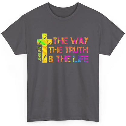 Way Truth Life Bible Verse Cross Christian Jesus God Faith Classic Unisex T-Shirt