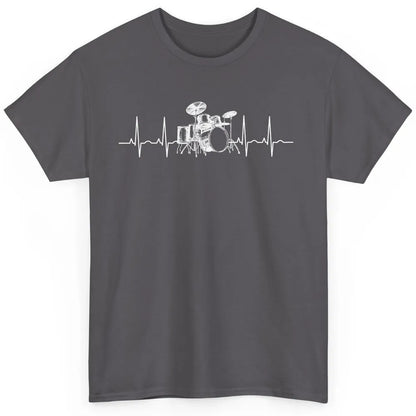 Drummer Heartbeat Drumming Lovers Drummers Percussionists Classic Unisex T-Shirt