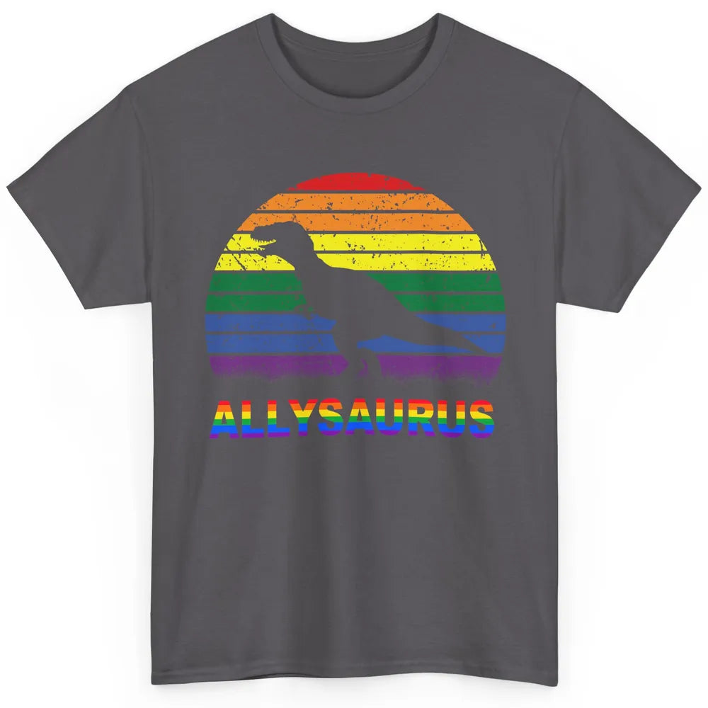 Vintage Allysaurus T-rex Dinosaur LGBT Gay Pride Month Classic Unisex T-Shirt