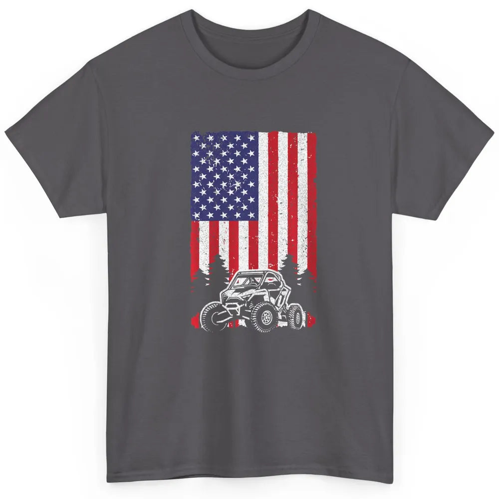 Dirty Mud USA Flag Truck Mud Rider UTV Retro ATV SXS Offroad Classic Unisex T-Shirt