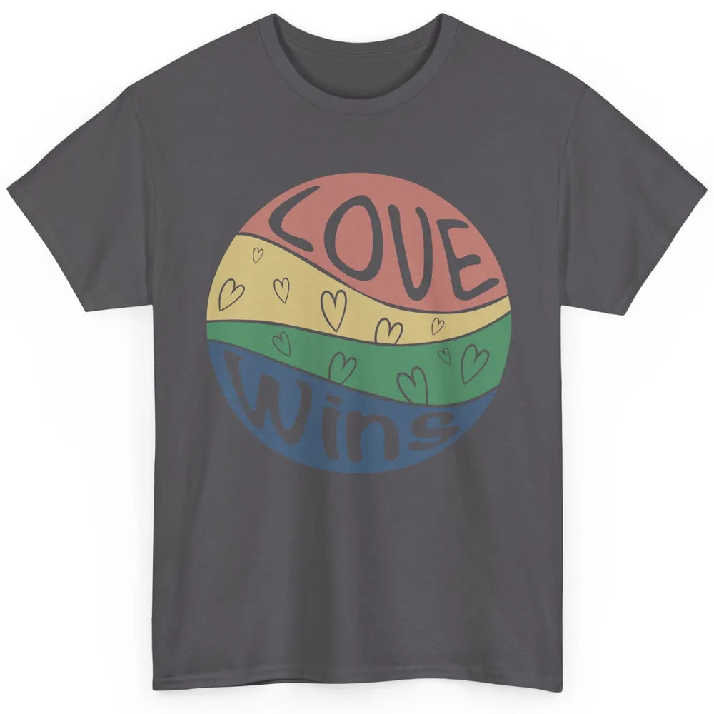 Vintage Love Wins LGBT Gay Pride Month Love Is Love Classic Unisex T-Shirt