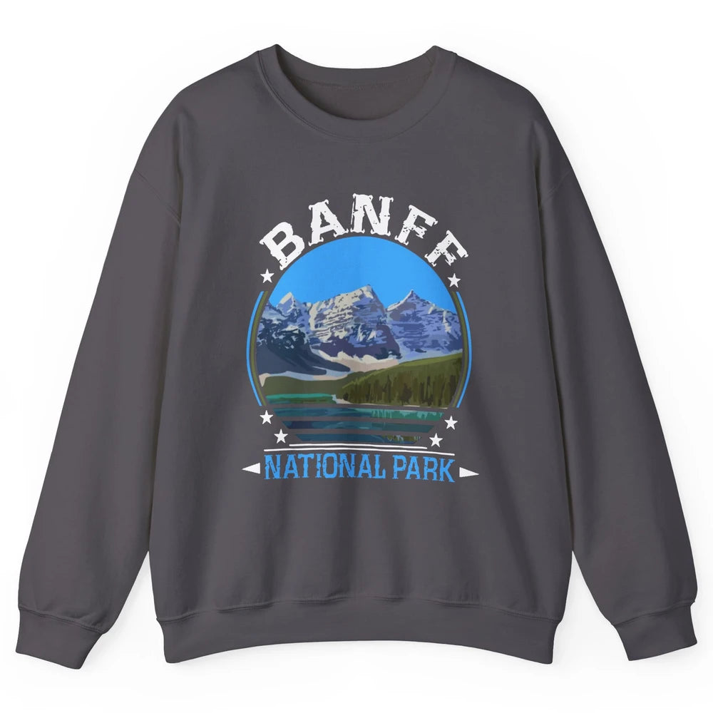 Banff National Park Canada Alberta's Rockies Nature Camping Unisex Crewneck Sweatshirt