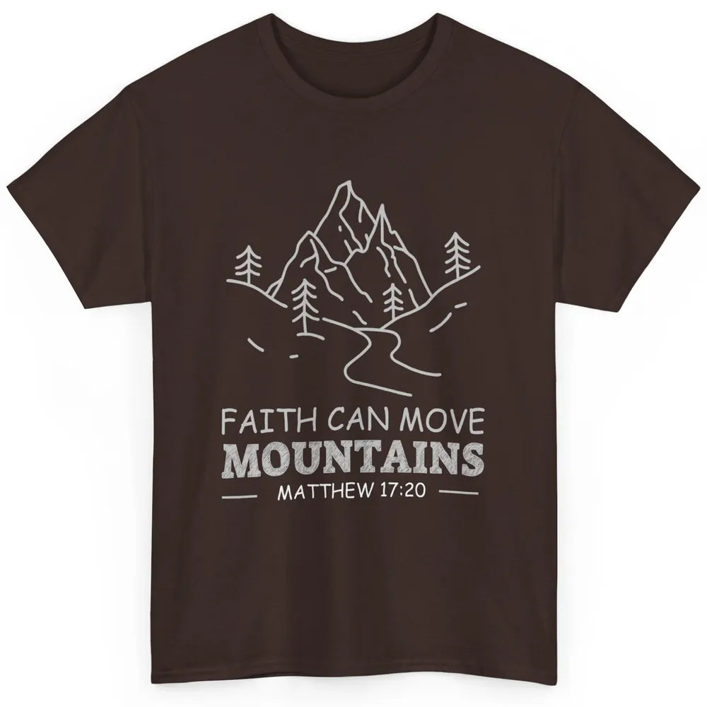 Faith Move Mountains Retro Jesus Christian Cross Bible Verse Classic Unisex T-Shirt