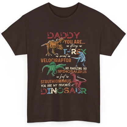 Dinosaur Daddy You Are As Strong As T-Rex Daddysaurus Gift Classic Unisex T-Shirt