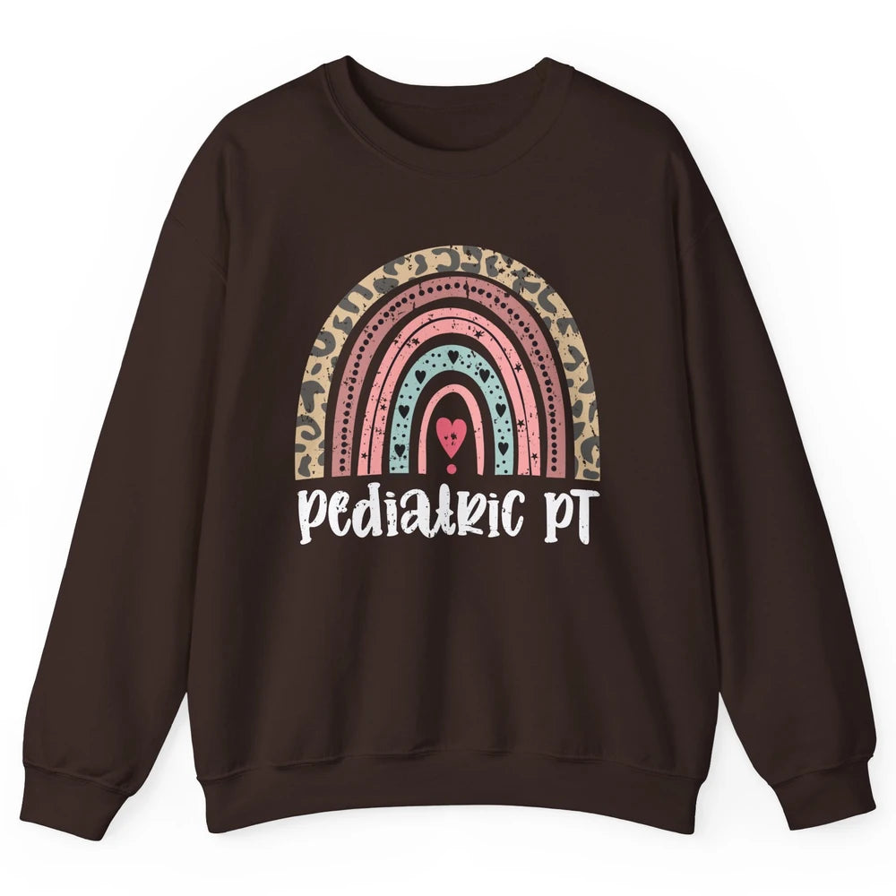 Retro Pediatric Physical Therapy Rainbow Physical Therapist Unisex Crewneck Sweatshirt