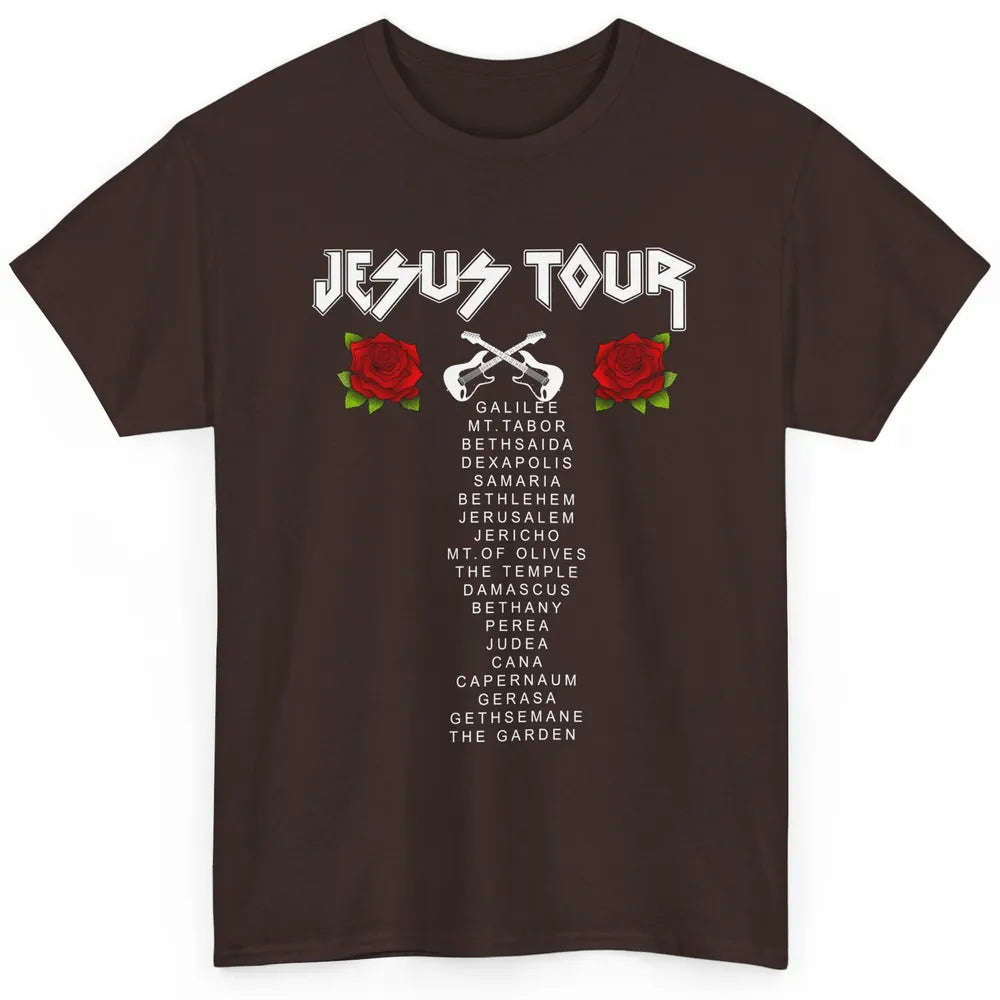 Christian Prayer Jesus Tour Guitarist Bible Verse Religious Classic Unisex T-Shirt