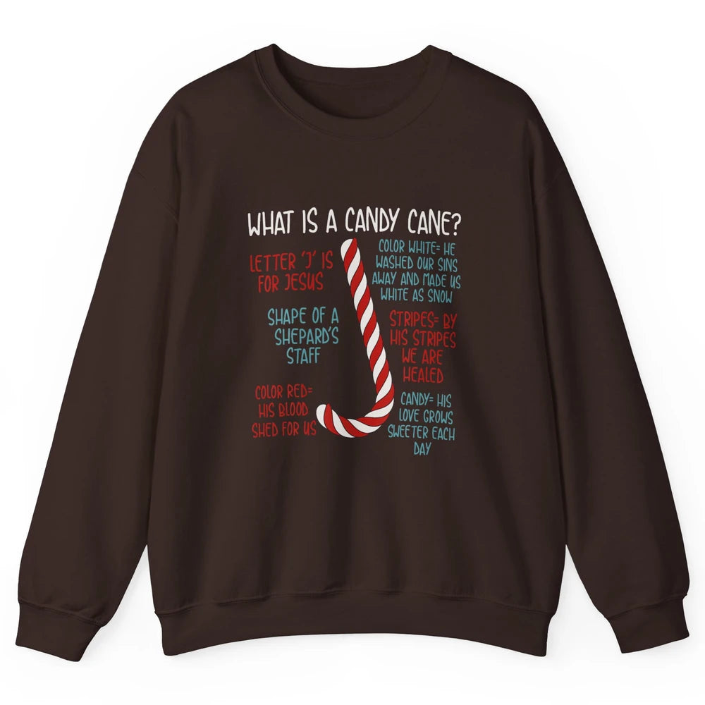 Merry Christmas Candy Cane Xmas Sayings Believe Faith Jesus Unisex Crewneck Sweatshirt