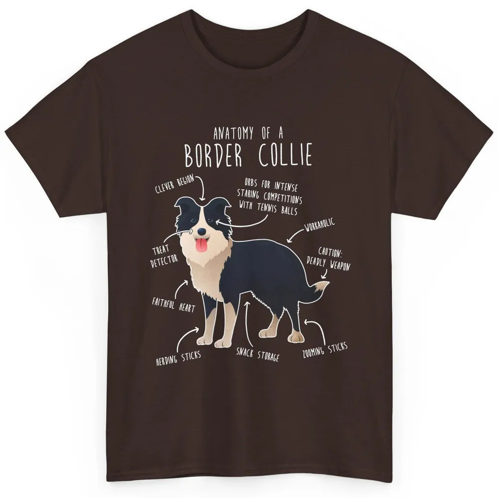 Funny Anatomy Of Border Collie Dog Anatomy Dog Mom Gift Classic Unisex T-Shirt