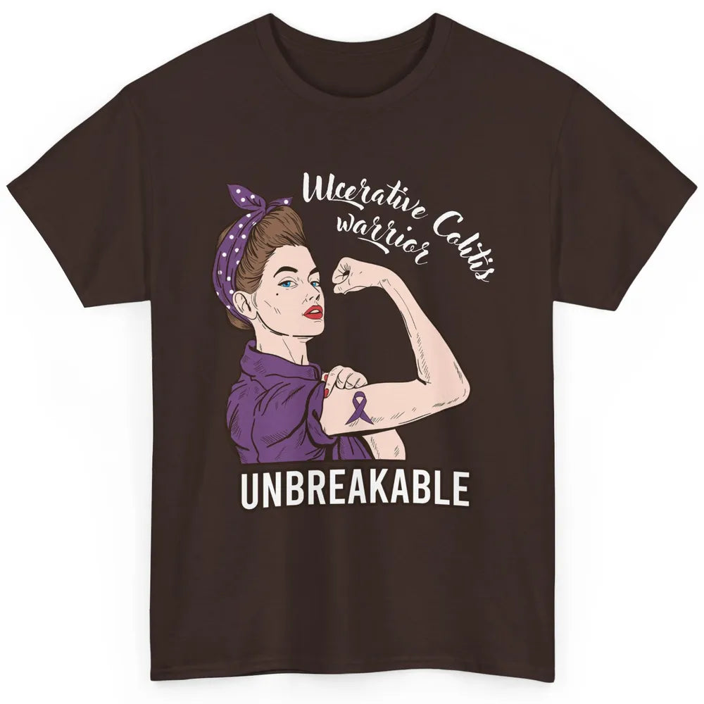 Ulcerative Colitis Warrior Unbreakable With Strong Woman Classic Unisex T-Shirt