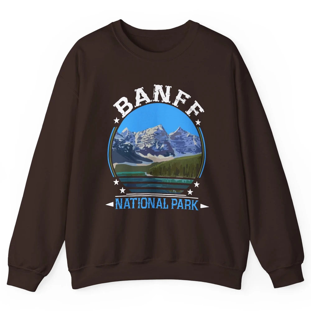 Banff National Park Canada Alberta's Rockies Nature Camping Unisex Crewneck Sweatshirt