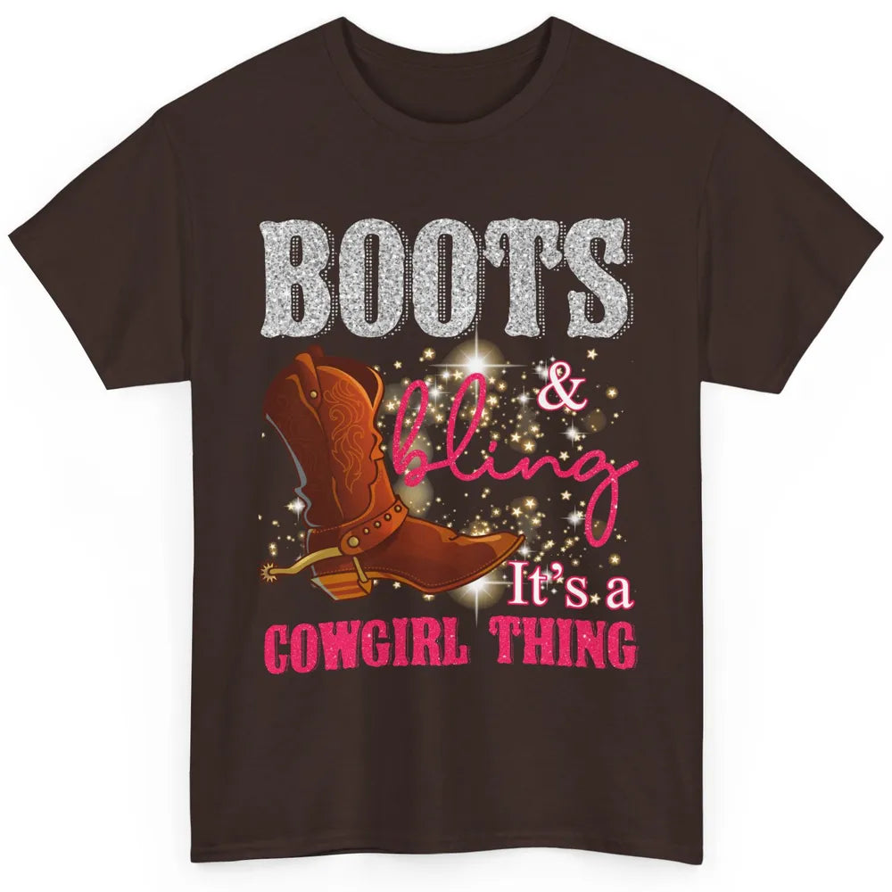 Western Country Cowgirl Thing Boots Bling Women Rodeo Cowboy Classic Unisex T-Shirt