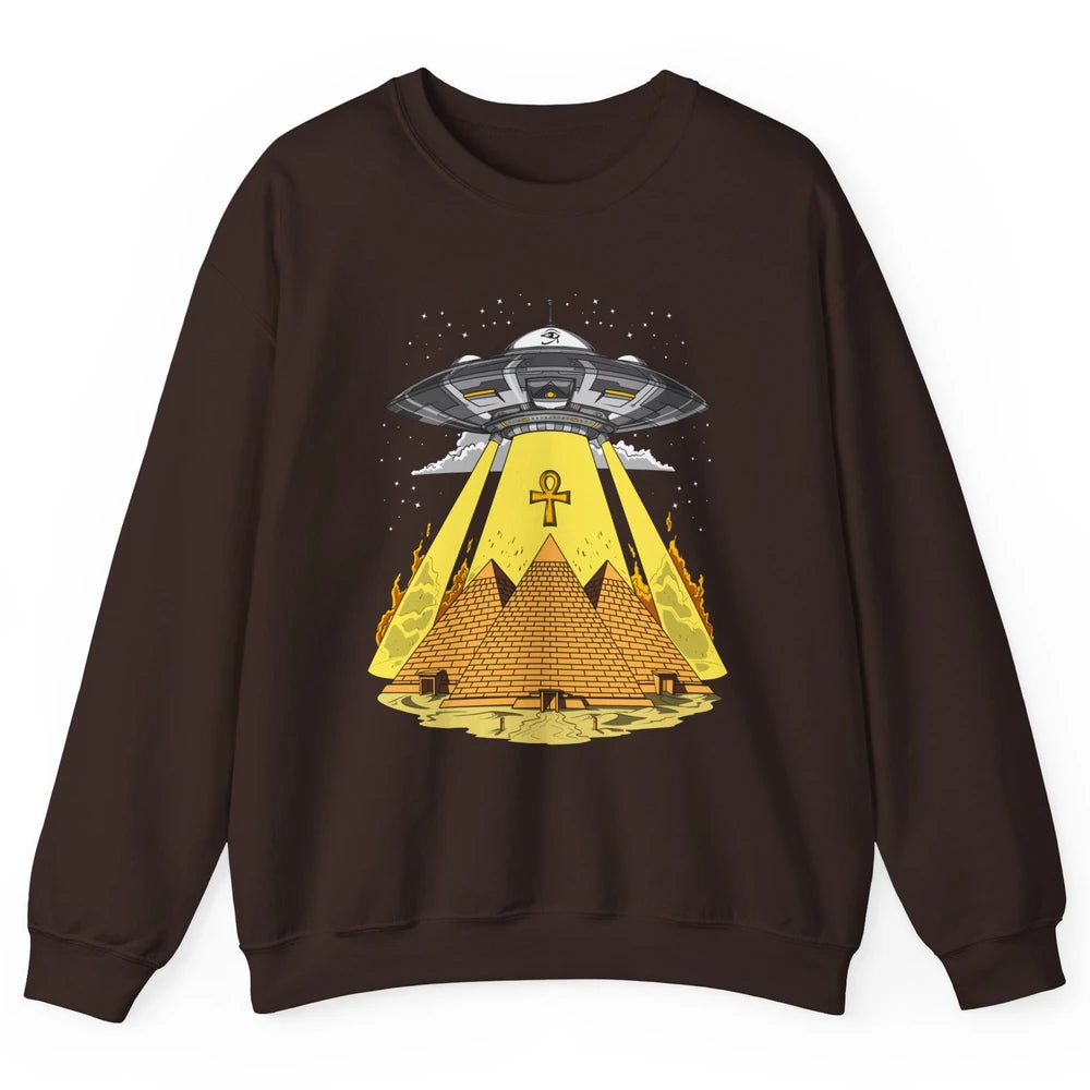 Ancient Egyptian Pyramids Alien Space Annunaki Conspiracy Unisex Crewneck Sweatshirt