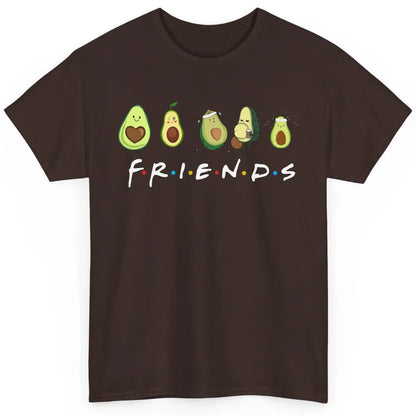 Avocado Friends Funny Avocado Running Drinking Avocado Lover Classic Unisex T-Shirt