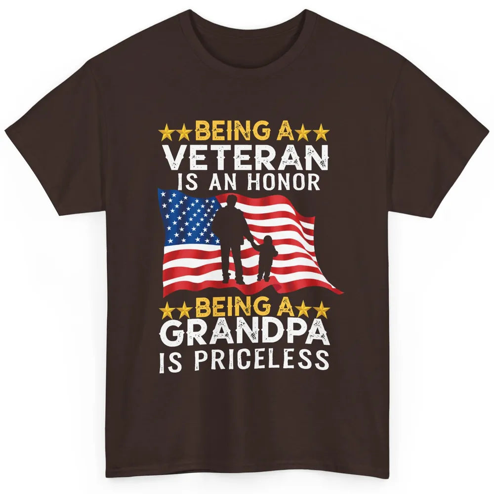 Being A Veteran Is An Honor Army Dad US Military Day Classic Unisex T-Shirt