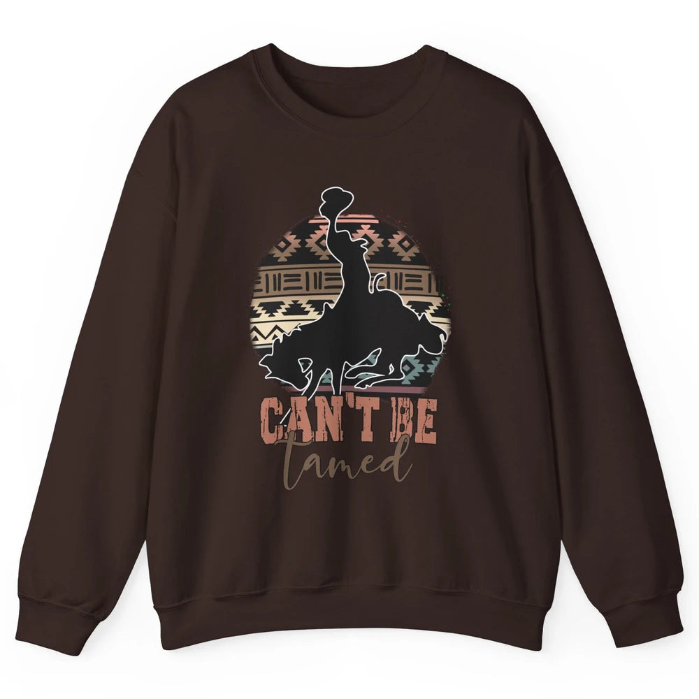 Can’t be Tamed Cowboy Saddle Horseback Western Country Unisex Crewneck Sweatshirt