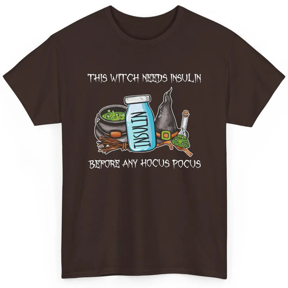 This Witch Need Insulin Diabetes Awareness Halloween Costume Classic Unisex T-Shirt