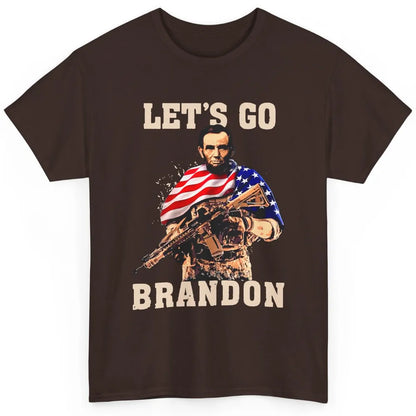 Abraham Lincoln US Flag Lets Go Brandon Conservative Liberal Classic Unisex T-Shirt