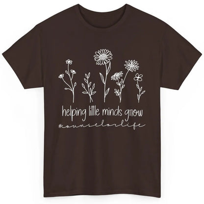 Wildflower Counselor Life Helping Little Minds Grow Positive Classic Unisex T-Shirt