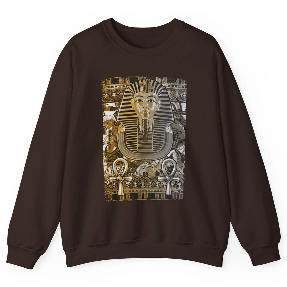 Ancient Egyptian Pyramid Golden King Tut Pharaoh Tutankhamun Unisex Crewneck Sweatshirt