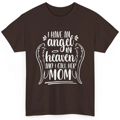 Cute My Mom In Heaven Angel Wings Mother Memories Minimalist Classic Unisex T-Shirt