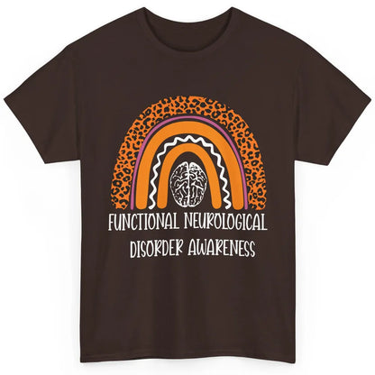 Functional Neurological Disorder FND Leopard Orange Rainbow Classic Unisex T-Shirt