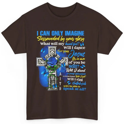 Butterfly Jesus Cross I Can Imagine Christian Religious Classic Unisex T-Shirt