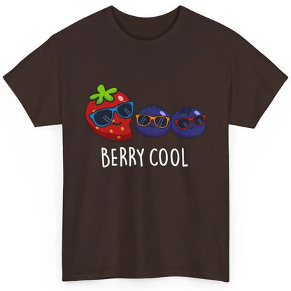 Berry Cool Funny Strawberry Pun Best Friend Summer Retro Classic Unisex T-Shirt