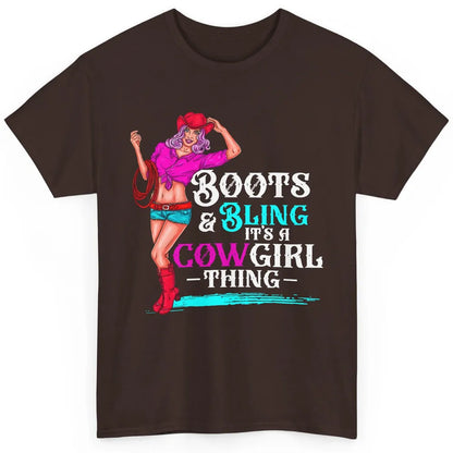 Cowgirl Boots And Bling It's Cowgirl Things Western Country Classic Unisex T-Shirt