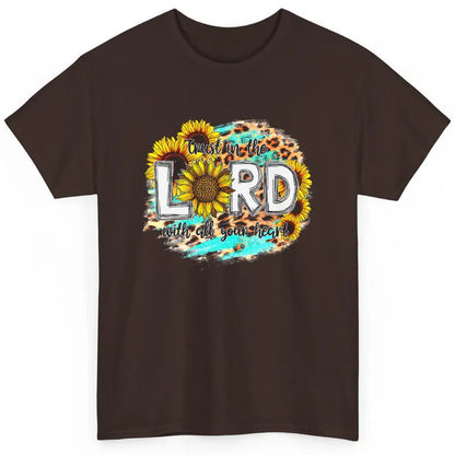 Trust In Lord Leopard Sunflower God Christian Jesus Christ Classic Unisex T-Shirt